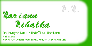 mariann mihalka business card